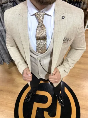 Apollo - Cream 3 Piece Suit