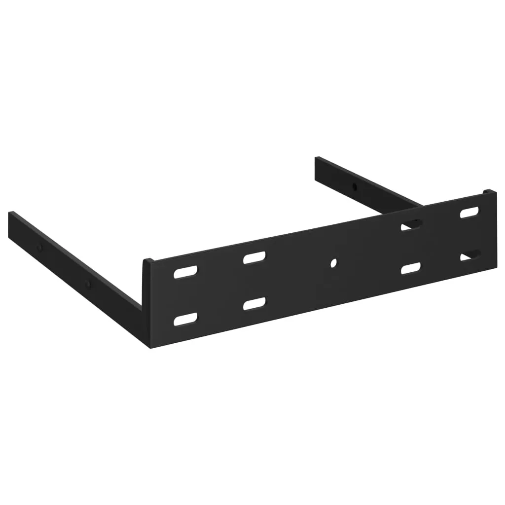 Floating Corner Shelf High Gloss Black 35x35x3.8 cm MDF