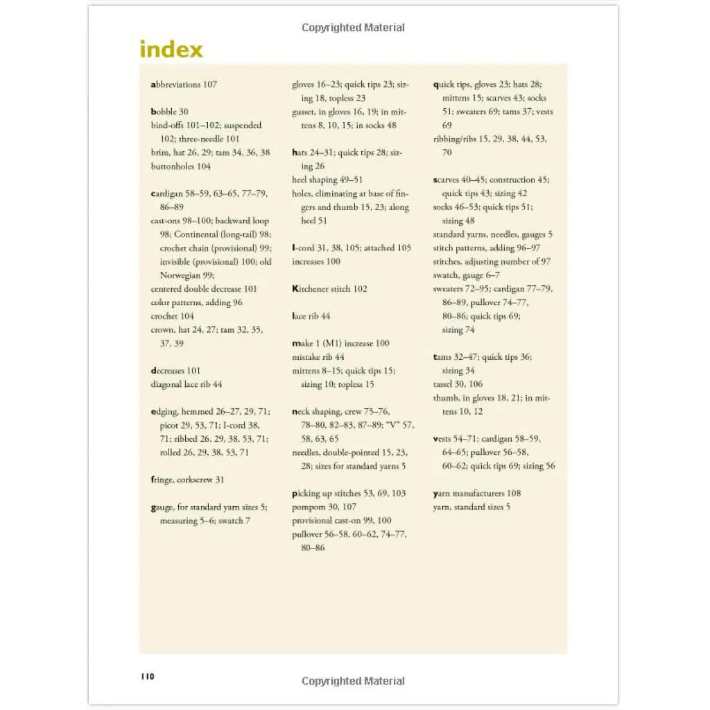 The Knitter's Handy Book of Patterns by Ann Budd
