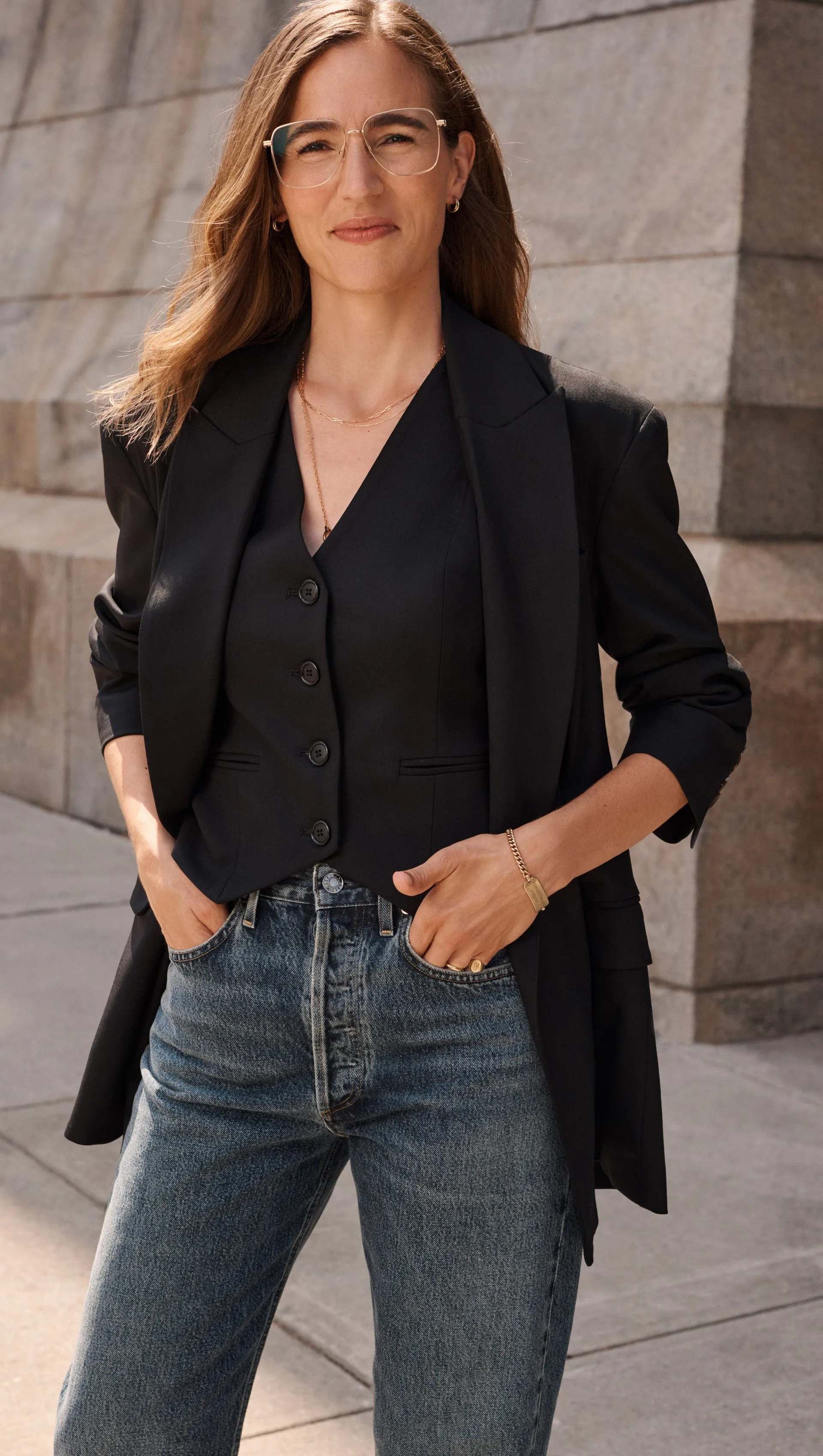 Waistcoat in Seasonless Wool | Black